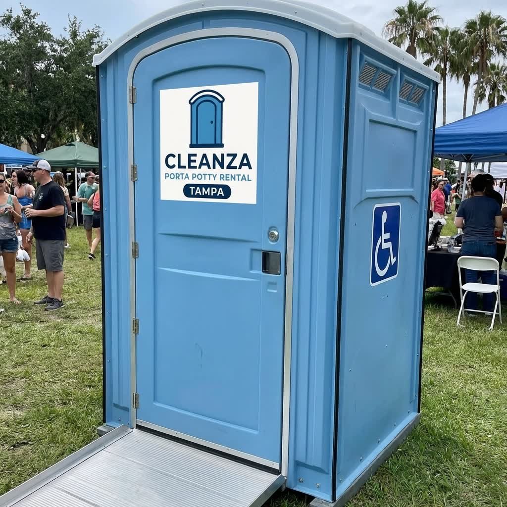 ADA-Compliant Portable Restroom from Cleanza Porta Potty Rental Tampa
